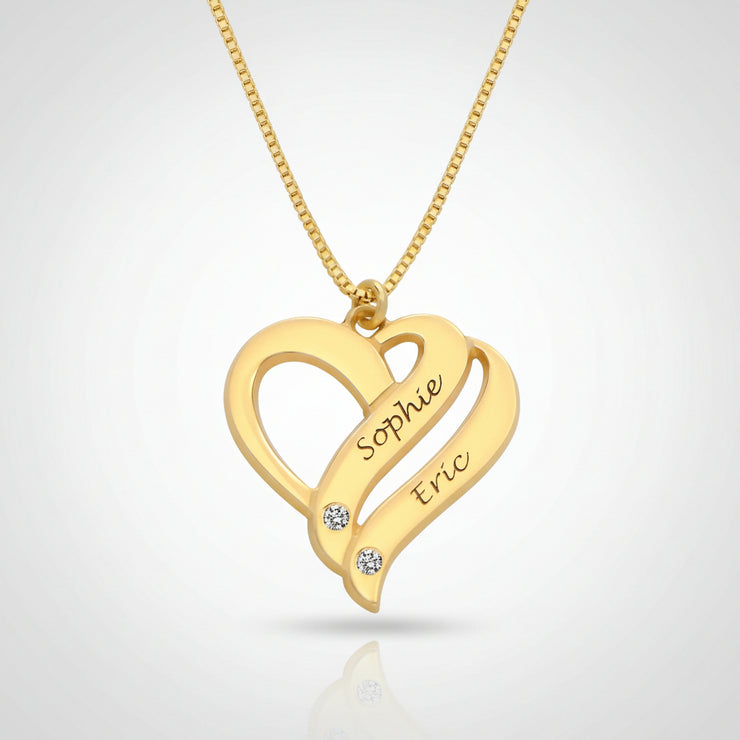 Leila - Hearts Forever Name Necklace
