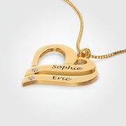 Leila - Hearts Forever Name Necklace