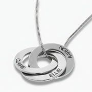 Mabel - Intertwined Name Circles Necklace