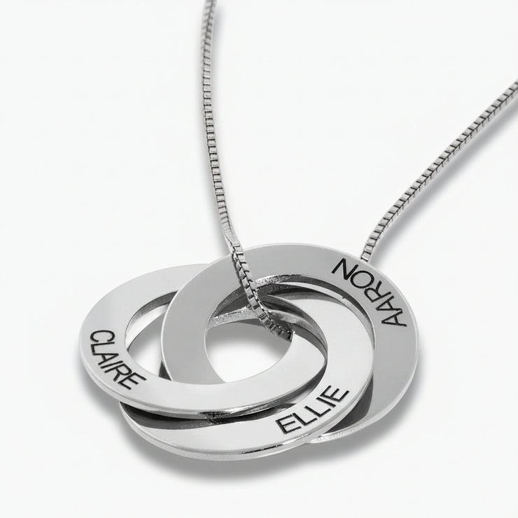 Mabel - Intertwined Name Circles Necklace