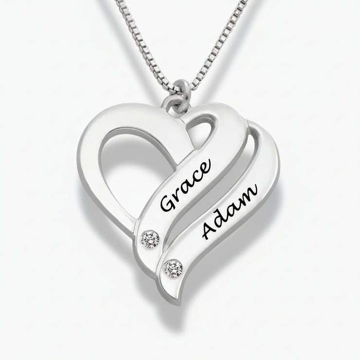 Leila - Hearts Forever Name Necklace