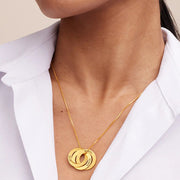 Mabel - Intertwined Name Circles Necklace