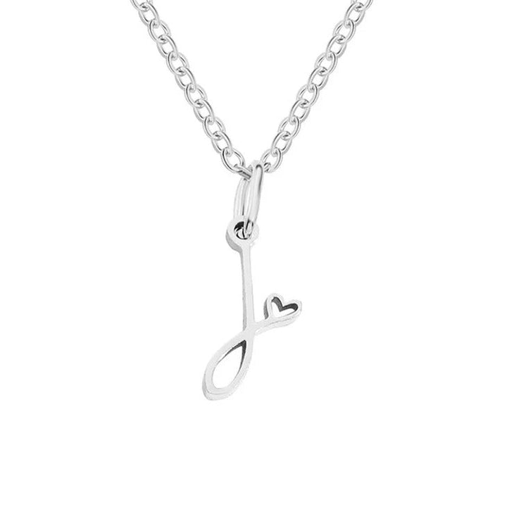Skyla - Letter Heart Necklace