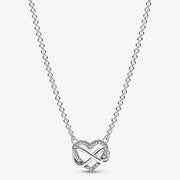 Jenna - Heart Infinity Pearl Necklace