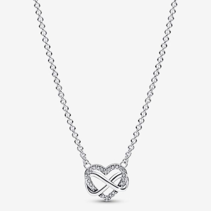 Jenna - Heart Infinity Pearl Necklace