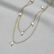 Kayla - Pearl Drop Layered Necklace