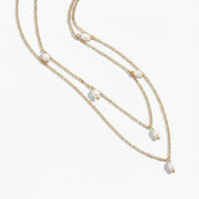 Kayla - Pearl Drop Layered Necklace