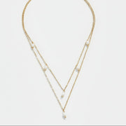 Kayla - Pearl Drop Layered Necklace