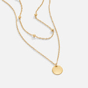 Lily - Layered Disc Necklace Gold