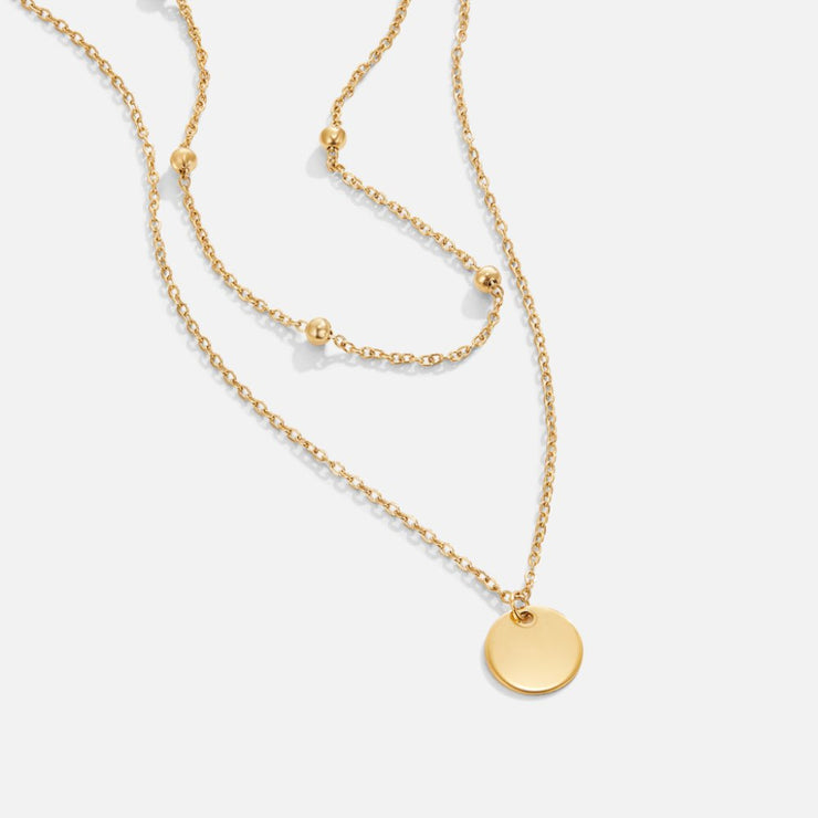 Lily - Layered Disc Necklace Gold