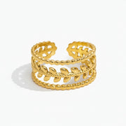 Marissa - Layered Gold Leaf Ring