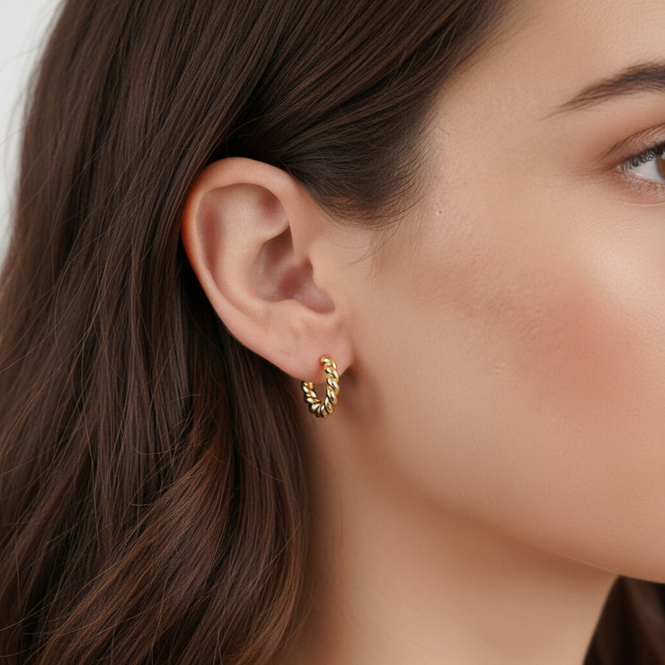 Madeline - Gold Twist Earrings