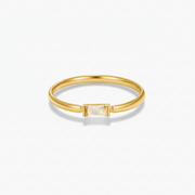 Shaina - Crystal Gold Ring