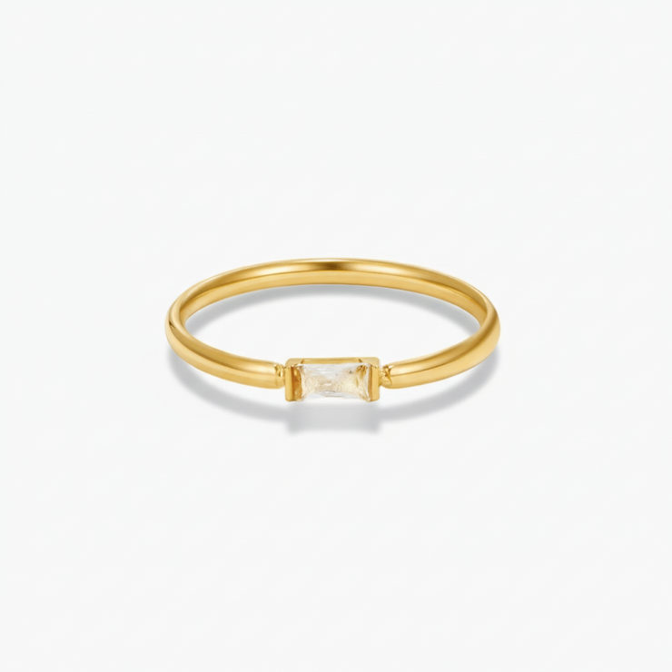 Shaina - Crystal Gold Ring