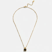 Lucia - Black Pendant Charm Necklace