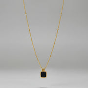 Lucia - Black Pendant Charm Necklace