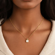 Lucia - White Pendant Charm Necklace