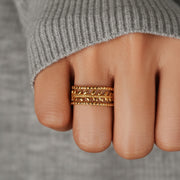 Marissa - Layered Gold Leaf Ring