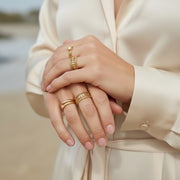 Marissa - Layered Gold Leaf Ring