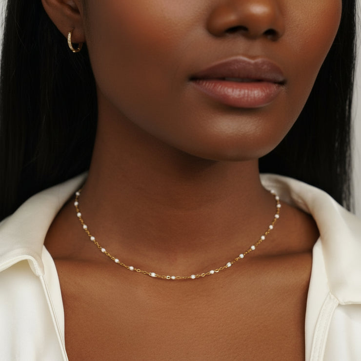 Noa - White Bead Necklace