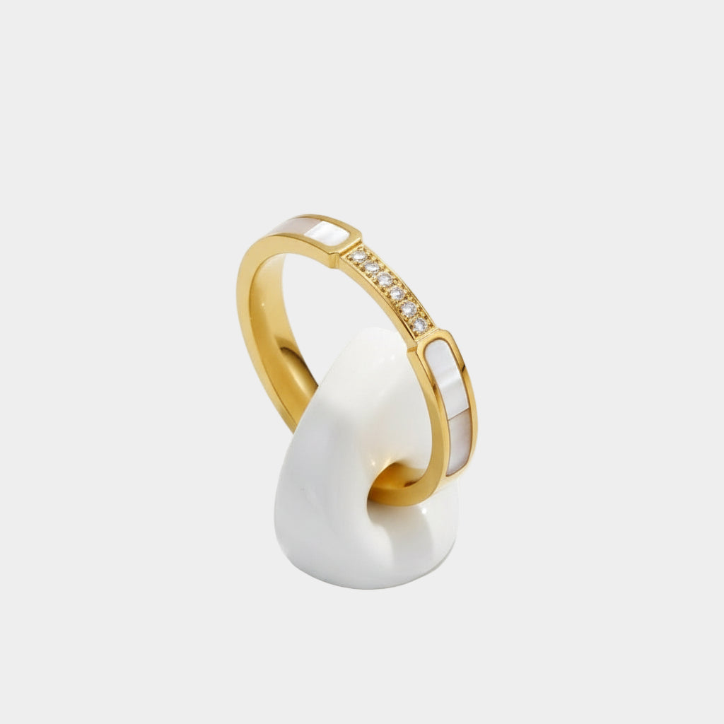 Pearl and Crystal Ring