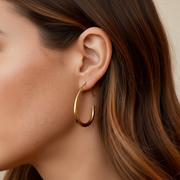 Nica - Gold Hoop Earrings