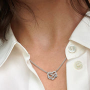 Jenna - Heart Infinity Pearl Necklace