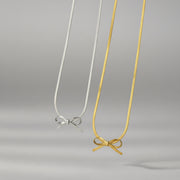 Marvella - Dainty Bow Necklace