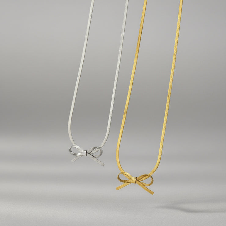 Marvella - Dainty Bow Necklace