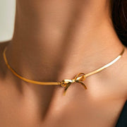 Marvella - Dainty Bow Necklace