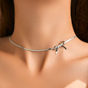 Marvella - Dainty Bow Necklace