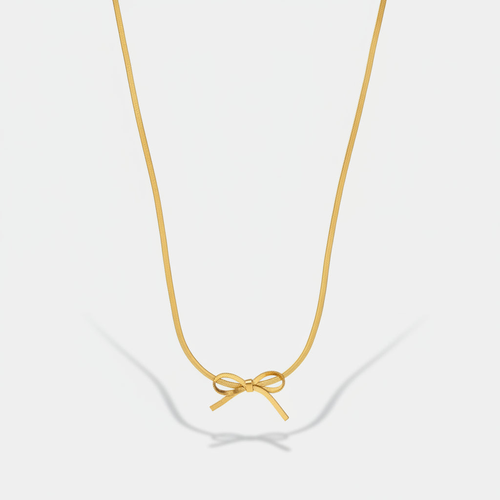 Marvella - Dainty Bow Necklace