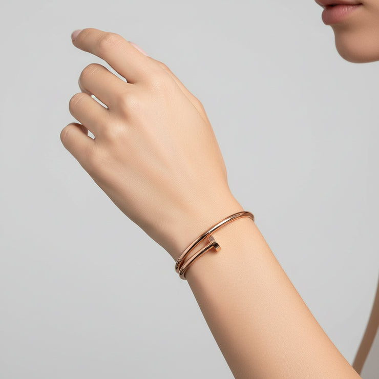 Snowlier -  Rose Gold Screw Bracelet